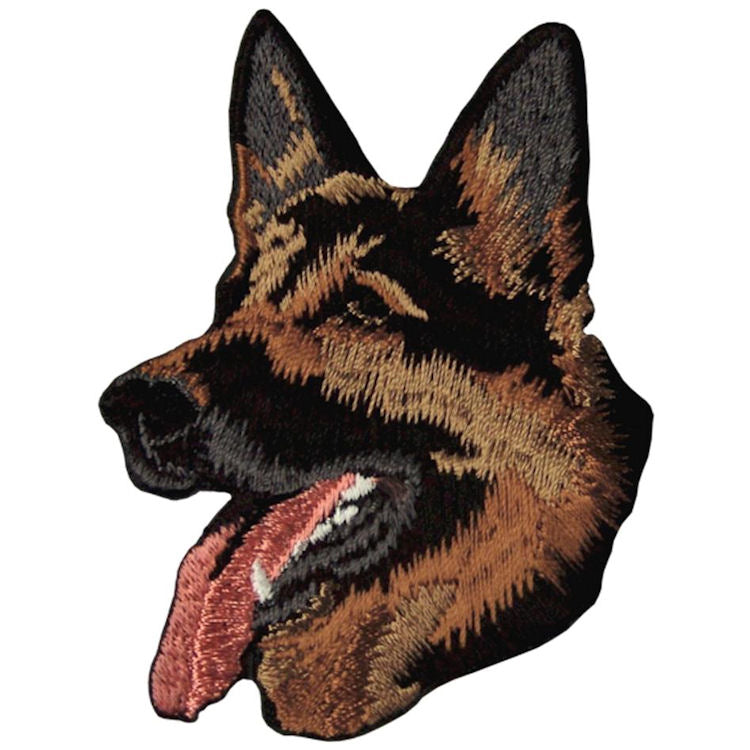 GSD Head Iron on Badge