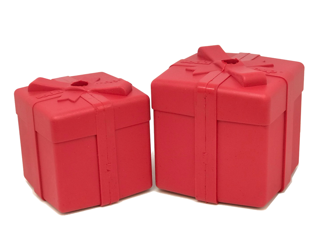 SodaPup Gift Box/Present Durable Rubber Chew Toy & Treat Dispenser