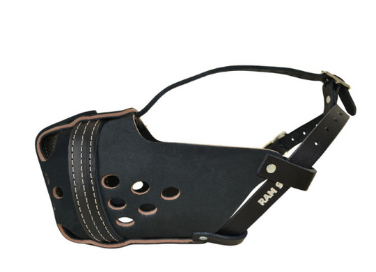 USA ORIGINAL RAM LEATHER AGITATION MUZZLE