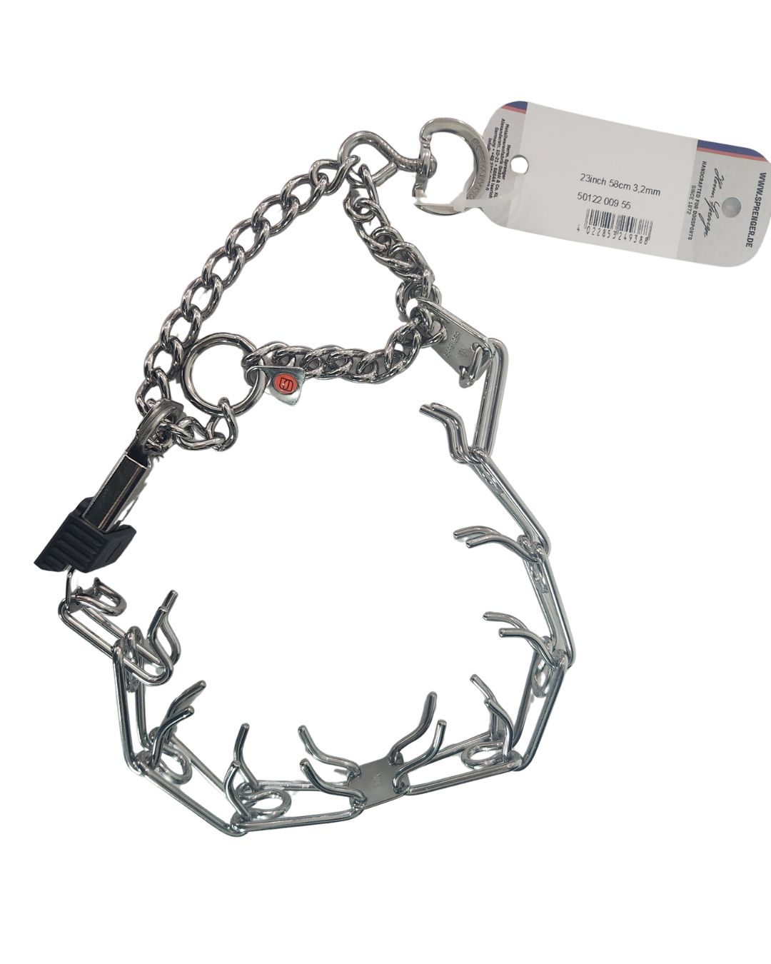 Herm Sprenger S/S Ultra-Plus Prong Collar - Half Check with side Click Lock