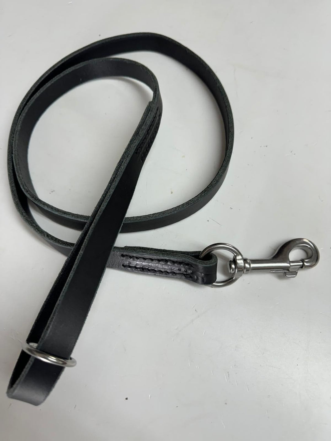 Bridle Leather 16mm Patrol Lead with Stainless Steel  Shark Clip