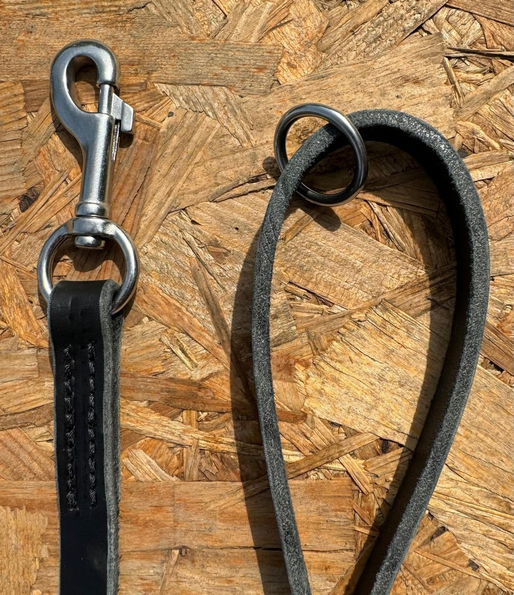 Bridle Leather 16mm Patrol Lead with Stainless Steel  Shark Clip