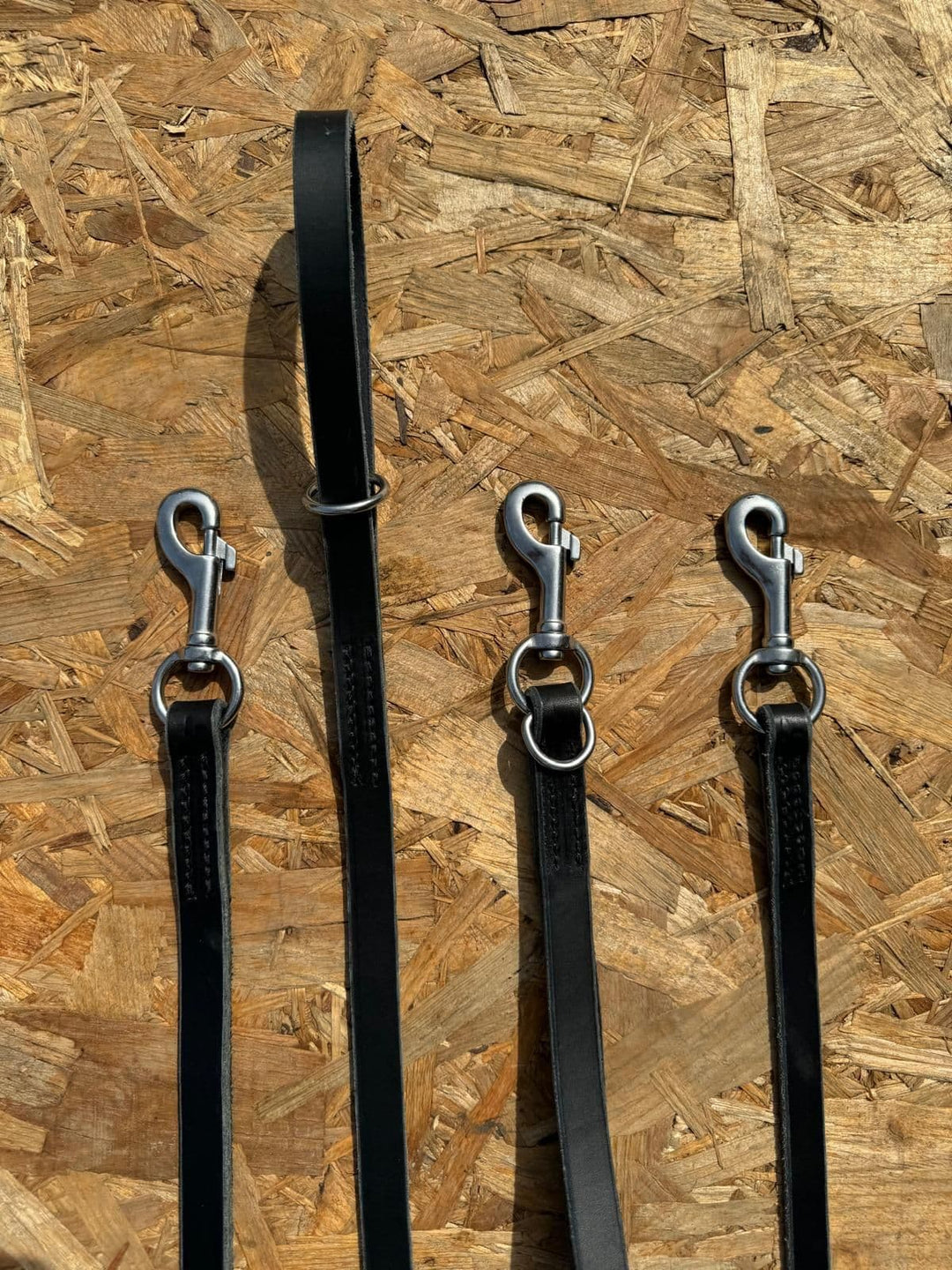 Bridle Leather 16mm Patrol Lead with Stainless Steel  Shark Clip