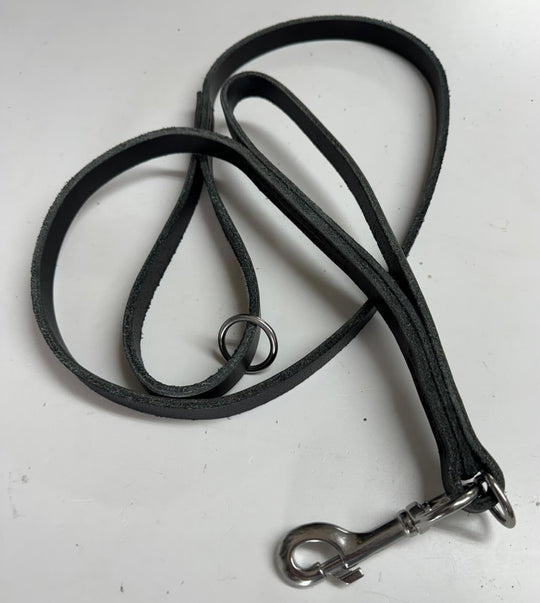 Bridle Leather 20mm Riot Lead with Stainless Steel Shark Clip