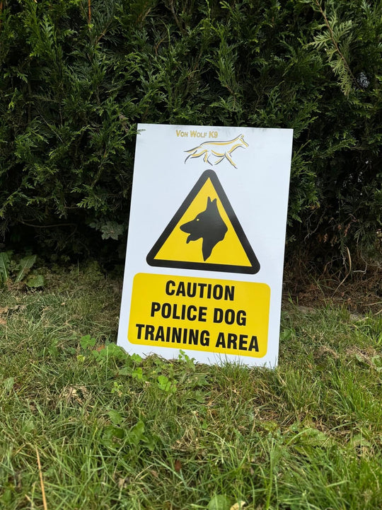 Caution Training Area Sign