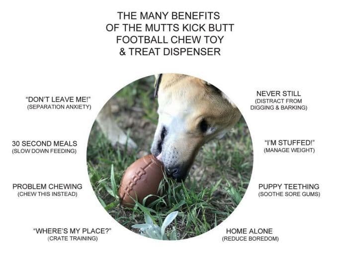 MKB Football  durable chew toy and treat dispenser